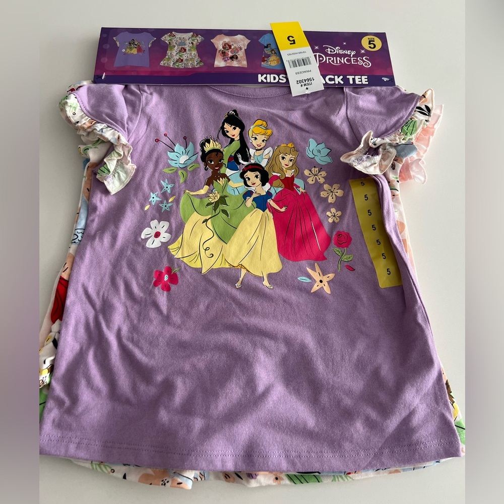 Disney Princess Kids 4-Pack T-Shirts from Costco